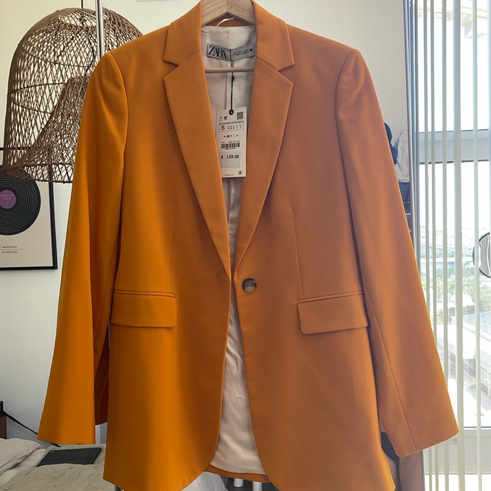 Zara blazer small new mustard